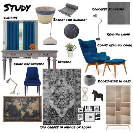 Study Interior Design Mood Board by marikegeorgiades on Style Sourcebook