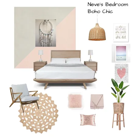 Neve's Bedroom Interior Design Mood Board by NicBrackenbury on Style Sourcebook