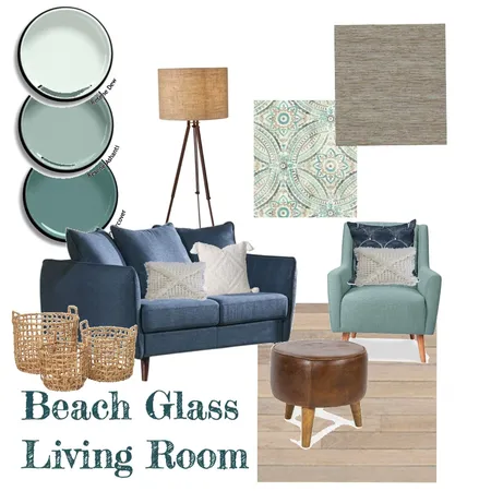 Beachglass Living Room Interior Design Mood Board by SusanneEdwards on Style Sourcebook