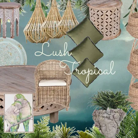 Lush Tropical Interior Design Mood Board by Emjay on Style Sourcebook