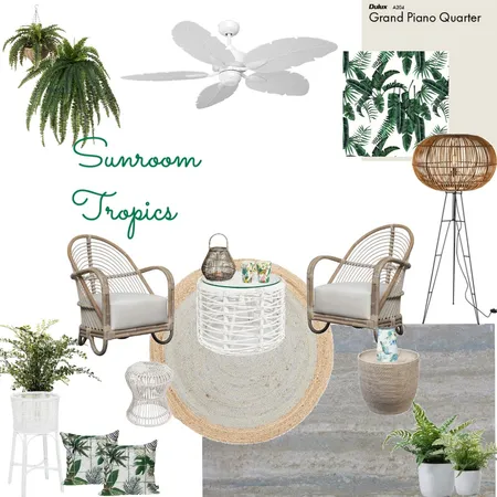 TROPICAL SUNROOM/CONSERVATORY Interior Design Mood Board by STYLINGOURHOME on Style Sourcebook