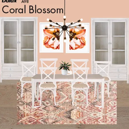 Coral Blossom Dinning Room Interior Design Mood Board by AislingKidney on Style Sourcebook