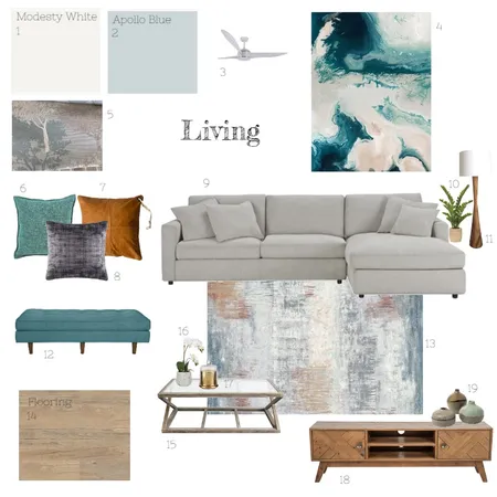 Living Interior Design Mood Board by Interioriously on Style Sourcebook