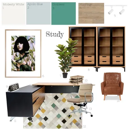 Study Interior Design Mood Board by Interioriously on Style Sourcebook