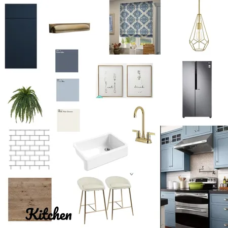 Blue monochromatic kitchen Interior Design Mood Board by Annalisa on Style Sourcebook
