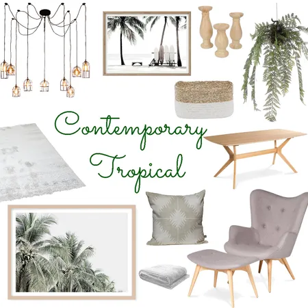 Contemporary Tropical Interior Design Mood Board by home_on_pebble_beach on Style Sourcebook