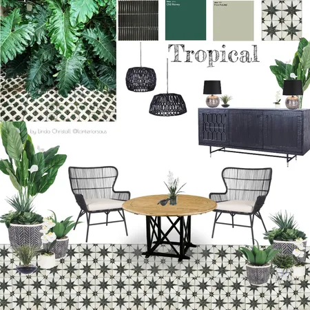 Tropical Dining Interior Design Mood Board by LC Interiors on Style Sourcebook