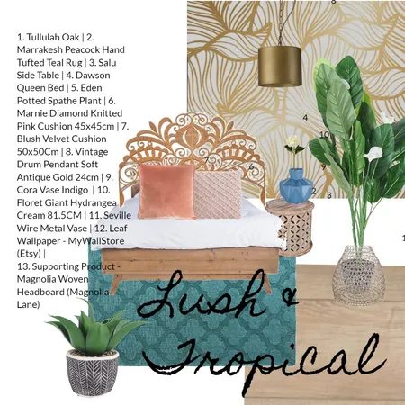 Lush and Tropical Interior Design Mood Board by mannamaison on Style Sourcebook
