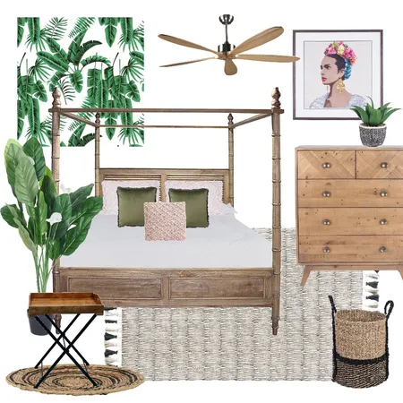 Tropical Bedroom Interior Design Mood Board by coyote on Style Sourcebook