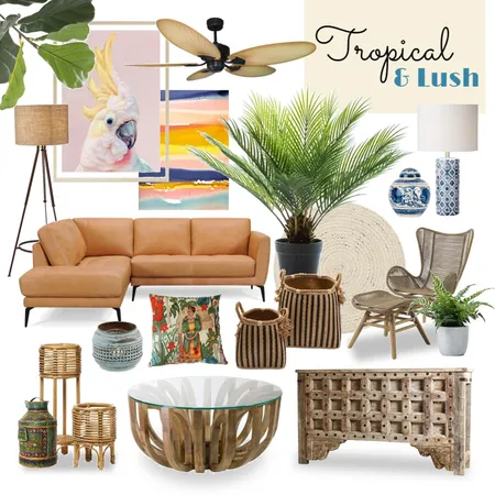 Tropical &amp; Lush Interior Design Mood Board by idesequera on Style Sourcebook