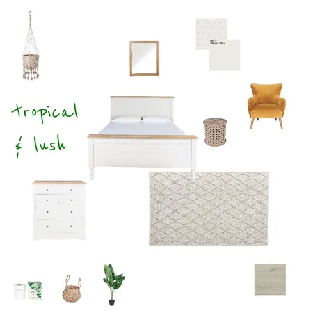 Tropical lush bedroom Interior Design Mood Board by Sallyann on Style Sourcebook