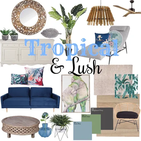 Tropical Interior Design Mood Board by Hix on Style Sourcebook