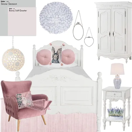 Pastel bedroom girl Interior Design Mood Board by tj10batson on Style Sourcebook