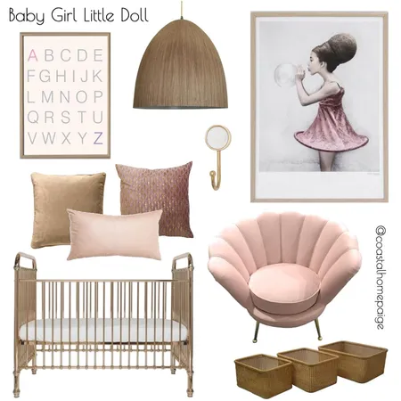 Baby Girl Little Doll Interior Design Mood Board by CoastalHomePaige on Style Sourcebook