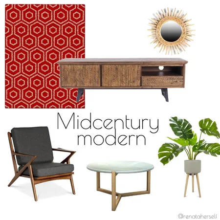 Midcentury modern Interior Design Mood Board by Renata on Style Sourcebook
