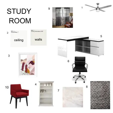 Study room Interior Design Mood Board by Christina45 on Style Sourcebook