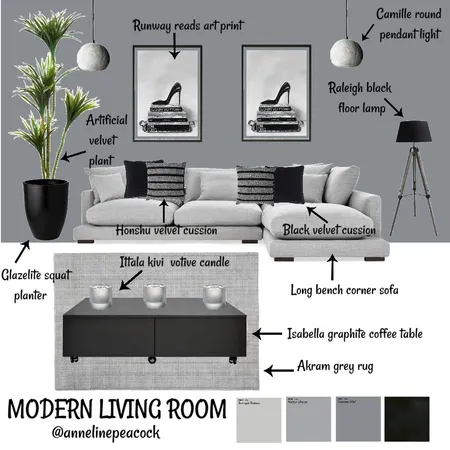 Modern Living A9 Interior Design Mood Board by Anneline on Style Sourcebook