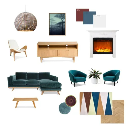 Warm Retro Interior Design Mood Board by Debster5150 on Style Sourcebook
