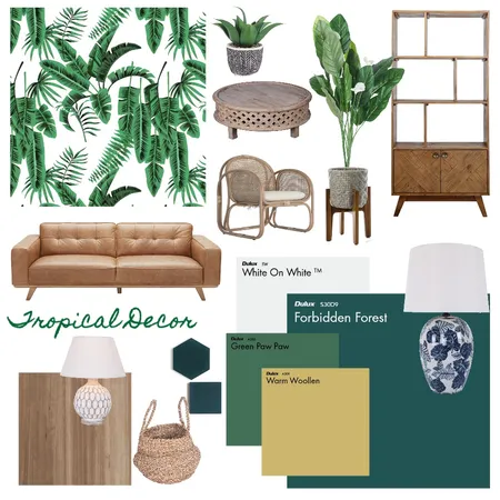 Tropical Decor Interior Design Mood Board by sallyjones on Style Sourcebook