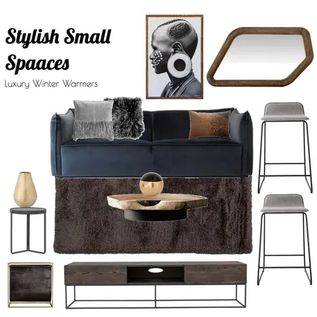 Stylish Small Apartment Living Interior Design Mood Board by Nqobile Mthembu on Style Sourcebook