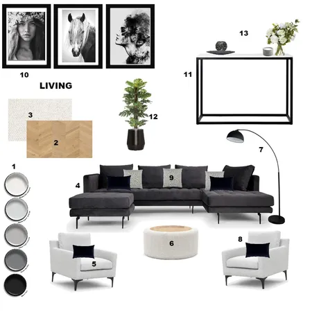 Living Interior Design Mood Board by laurelle on Style Sourcebook