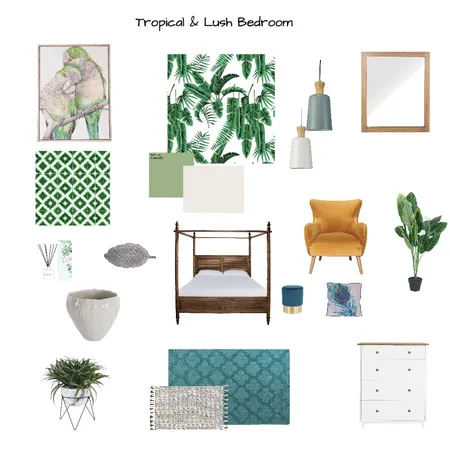 Tropical Bedroom Interior Design Mood Board by amanda1978 on Style Sourcebook