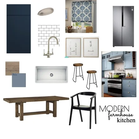 Modern Farmhouse Kitchen Interior Design Mood Board by Annalisa on Style Sourcebook