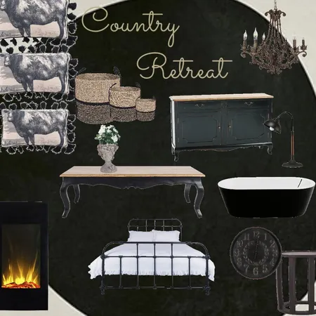 Country  Reatreat Interior Design Mood Board by Emjay on Style Sourcebook