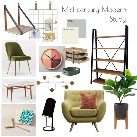 Study Interior Design Mood Board by Hope Interior Styling on Style Sourcebook
