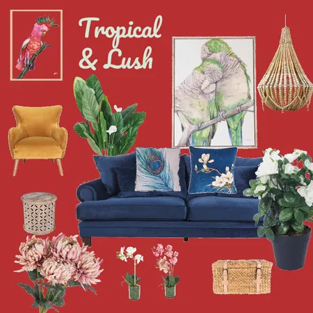 Tropical and lush Interior Design Mood Board by monklit on Style Sourcebook