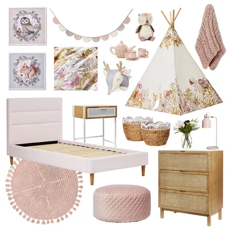 Adairs girls room Interior Design Mood Board by Thediydecorator on Style Sourcebook