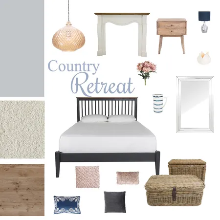 Country Retreat Bedroom Interior Design Mood Board by ZamiraL on Style Sourcebook