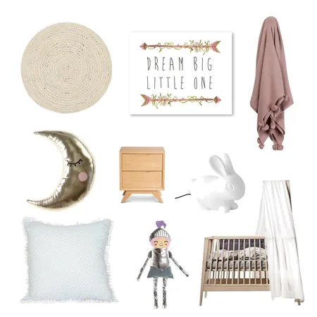 baby girl room Interior Design Mood Board by Six Pieces Interior Design  Qualified Interior Designers, 3D and 2D Elevations on Style Sourcebook