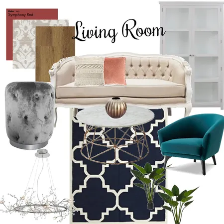 Living Room Module 9 Interior Design Mood Board by Black Dahlia Interiors on Style Sourcebook