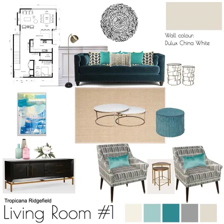 Tropicana Ridgefield Living Room #1 Interior Design Mood Board by SharifahBahiyah on Style Sourcebook