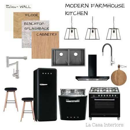 Modern Farmhouse Kitchen Interior Design Mood Board by Casa & Co Interiors on Style Sourcebook