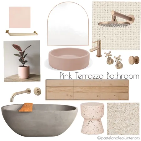 Pink Terrazzo Bathroom Interior Design Mood Board by Pastel and Leaf Interiors on Style Sourcebook