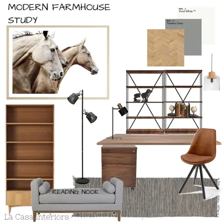 Farmhouse Study Interior Design Mood Board by Casa & Co Interiors on Style Sourcebook