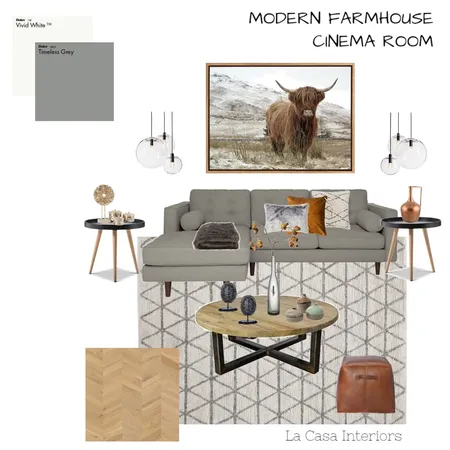 Farmhouse Cinema Room Interior Design Mood Board by Casa & Co Interiors on Style Sourcebook