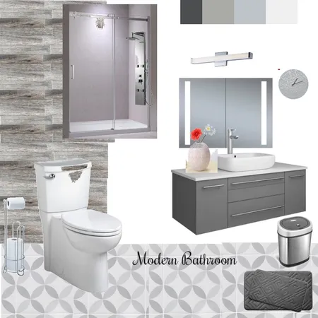 Modern Bathroom Interior Design Mood Board by soniabhambri on Style Sourcebook