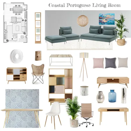 Oana's Coastal Modern Portuguese Living Room Interior Design Mood Board by IuliaMona on Style Sourcebook