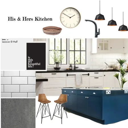 His &amp; Hers Kitchen Interior Design Mood Board by aligndesign on Style Sourcebook