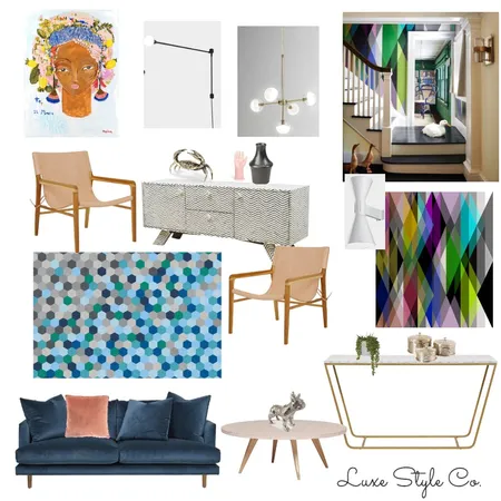 Eclectic Front Lounge Interior Design Mood Board by Luxe Style Co. on Style Sourcebook