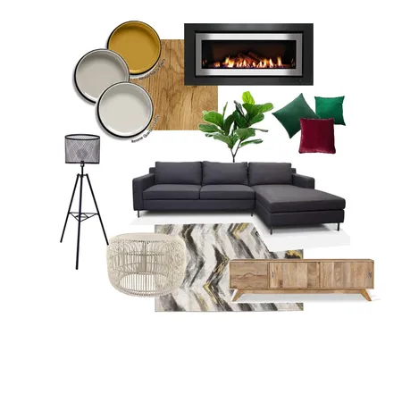 module 9 - Living Interior Design Mood Board by Symone on Style Sourcebook