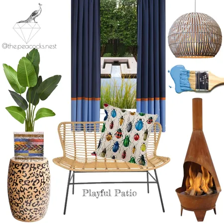 Playful Patio Interior Design Mood Board by CACHET on Style Sourcebook