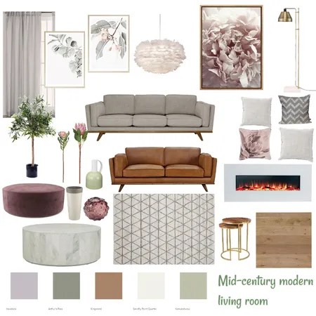mid-century living room Interior Design Mood Board by helenarose on Style Sourcebook