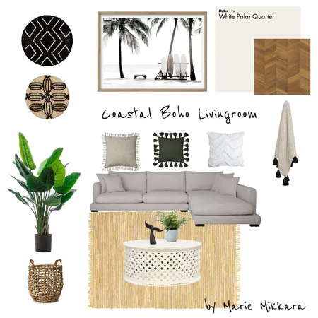 Coastal Boho Living Interior Design Mood Board by teagank on Style Sourcebook