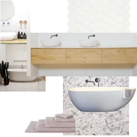 Bathroom - terrazzo hexagon Interior Design Mood Board by Nicola on Style Sourcebook
