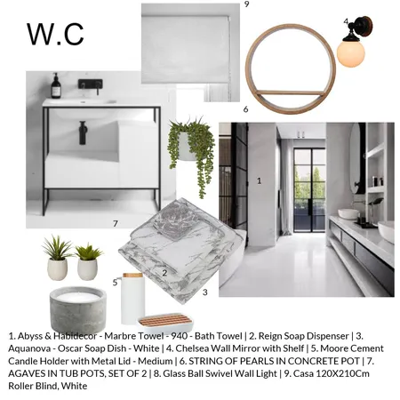 monochrome w.c Interior Design Mood Board by kmaxwell1788 on Style Sourcebook