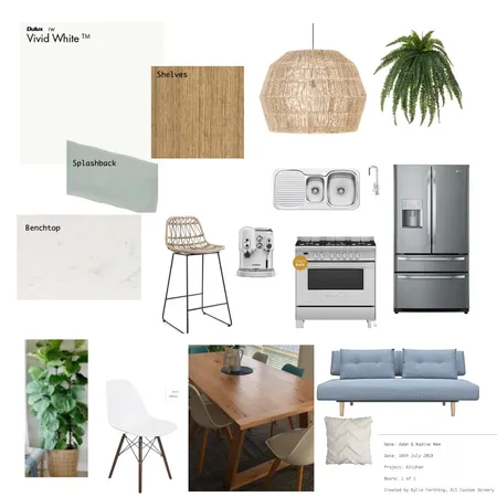 Coastal Kitchen Interior Design Mood Board by AllCustomJoinery on Style Sourcebook